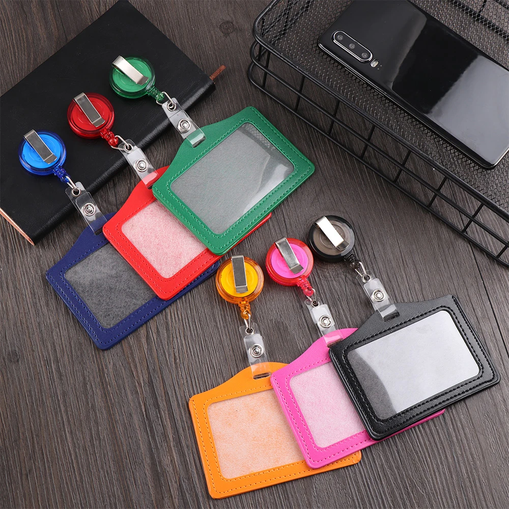 Colors Card Holder Clip PU Leather Badge Holder Clip ID Badge Holder Retractable Badge Reels Nurse Doctor Name Card Holder
Colors Card Holder Clip PU Leather Badge Holder Clip ID Badge Holder Retractable Badge Reels Nurse Doctor Name Card Holder