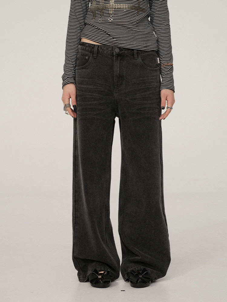 Achihara Vintage Wide Leg Jeans Floor-Length Pants Winter Spring New Style Ladies Straight Cut Natural Waist Denim Trousers
Achihara Vintage Wide Leg Jeans Floor-Length Pants Winter Spring New Style Ladies Straight Cut Natural Waist Denim Trousers