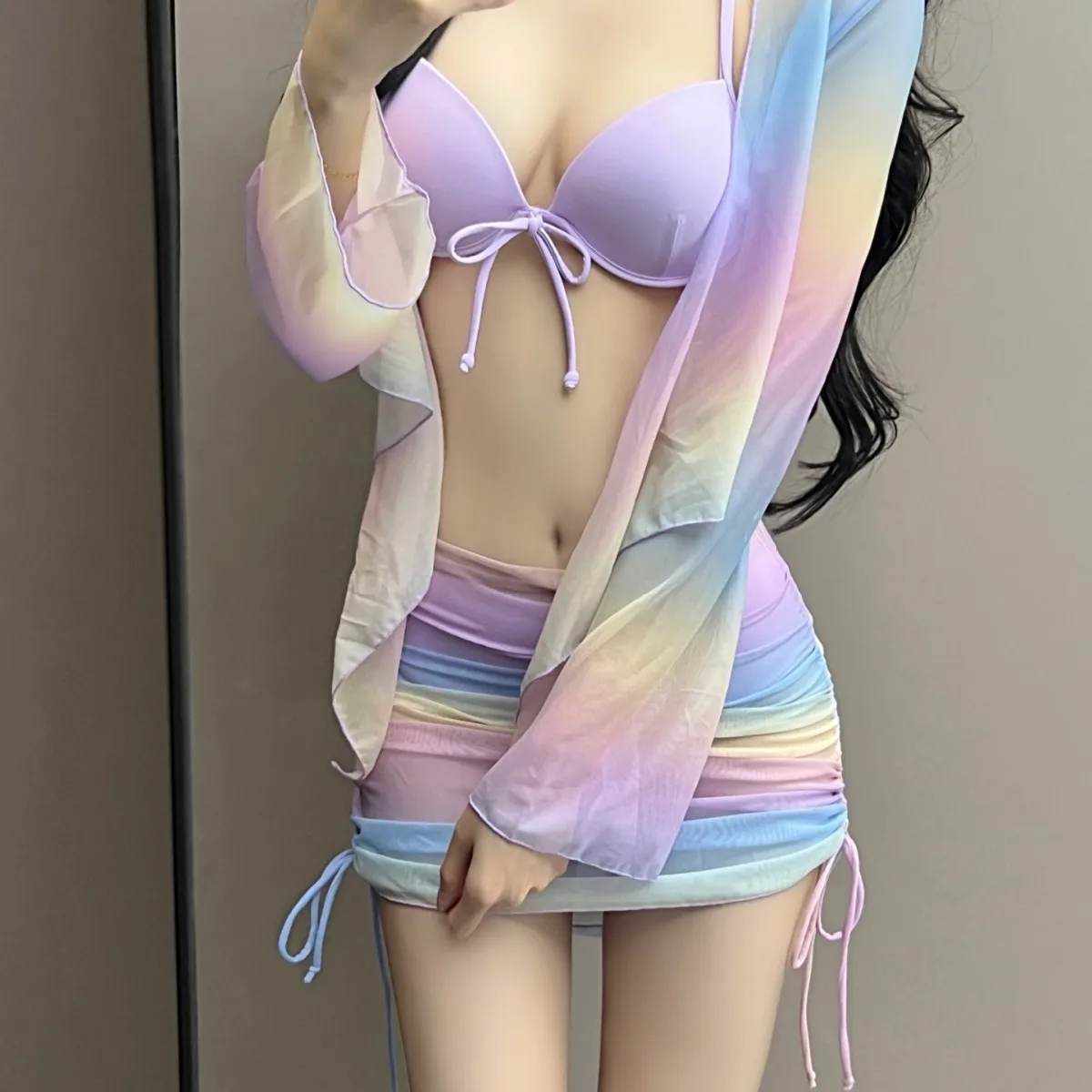 Bikini Four-piece Sunscreen Belly Thin Internet Celebrity Pure Desire Senior Sense 2025 New High Waist Swimsuit Women
Bikini Four-piece Sunscreen Belly Thin Internet Celebrity Pure Desire Senior Sense 2025 New High Waist Swimsuit Women
