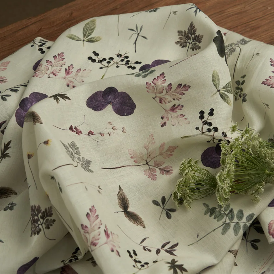 High quality flax fabric Pastoral plant flower printing sewing Handmade DIY children's clothing skirt shirt material
High quality flax fabric Pastoral plant flower printing sewing Handmade DIY children's clothing skirt shirt material