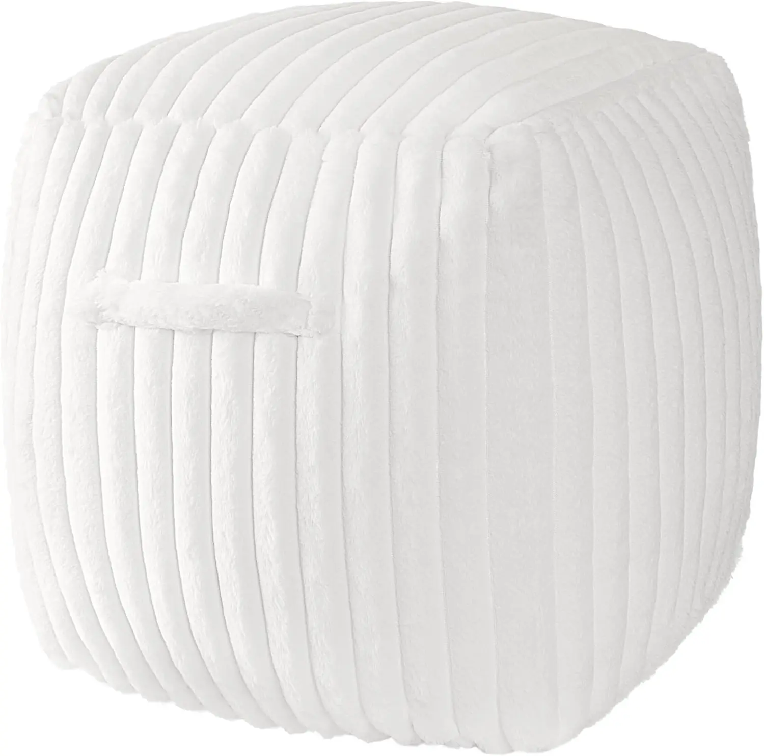 Unstuffed Modern Pouf Cover for Living Room, Mid Century Modern Storage Bean Bag Cubes, Creamy White Faux Fur Plush Srip
Unstuffed Modern Pouf Cover for Living Room, Mid Century Modern Storage Bean Bag Cubes, Creamy White Faux Fur Plush Srip