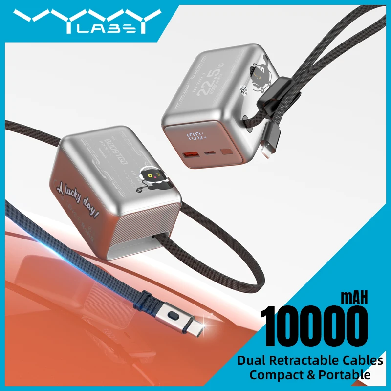 Vyvylabs 10000mAh Power Bank Built-in USB C Cable Fast Charging PD 22.5W PowerBank for iPhone Xiaomi External Battery Charger
Vyvylabs 10000mAh Power Bank Built-in USB C Cable Fast Charging PD 22.5W PowerBank for iPhone Xiaomi External Battery Charger