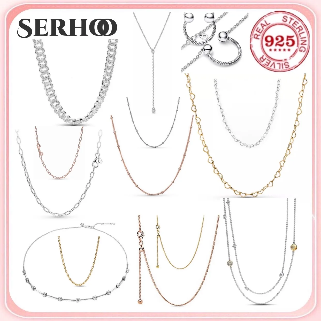 Luxury 100% 925 sterling silver fitting original love classic charm necklace for women's high-end jewelry Valentine's Day gift
Luxury 100% 925 sterling silver fitting original love classic charm necklace for women's high-end jewelry Valentine's Day gift