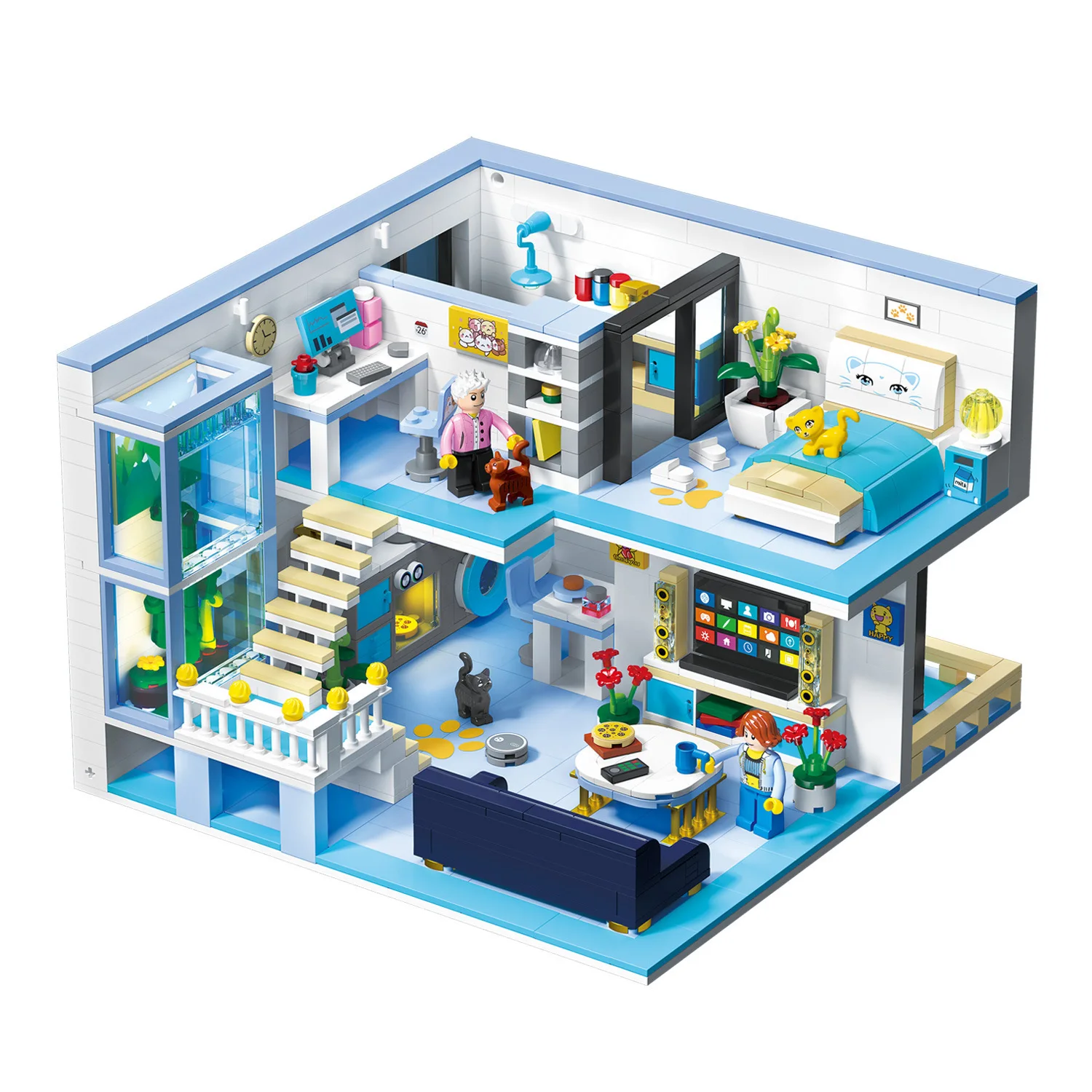 Cute Cat's House MINI size building Bricks Creative Nordic House living room bedroom Model Building Blocks Street View Gift Toys
Cute Cat's House MINI size building Bricks Creative Nordic House living room bedroom Model Building Blocks Street View Gift Toys