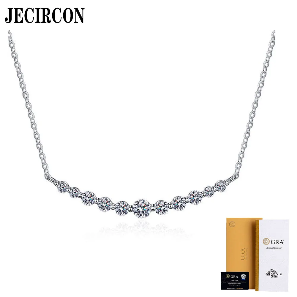 JECIRCON S925 Sterling Silver Necklace for Women Full Moissanite Row Diamond Pendant Light Luxury High-end 1.1ct Clavicle Chain
JECIRCON S925 Sterling Silver Necklace for Women Full Moissanite Row Diamond Pendant Light Luxury High-end 1.1ct Clavicle Chain