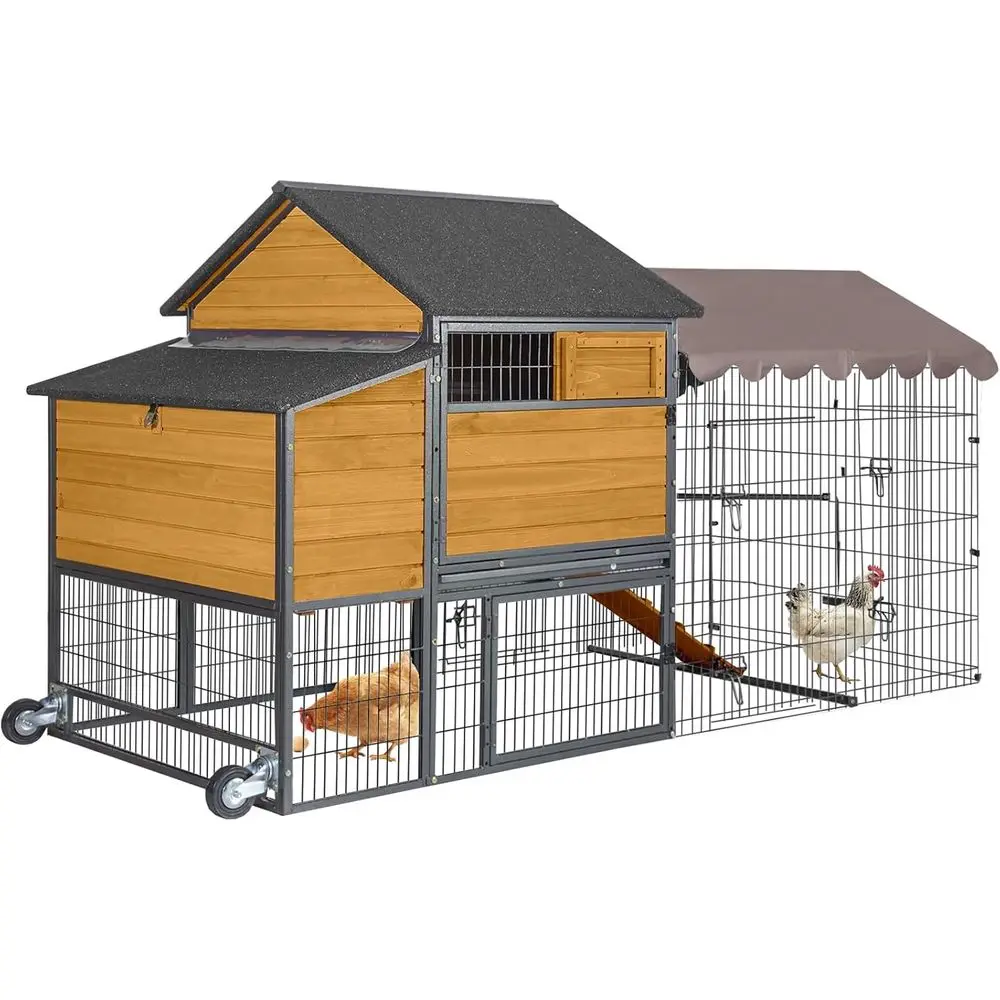 Upgraded Metal Chicken Coop with 85 Outdoor Hen House, Wheeled Tractor, and Tarp Cover
Upgraded Metal Chicken Coop with 85 Outdoor Hen House, Wheeled Tractor, and Tarp Cover