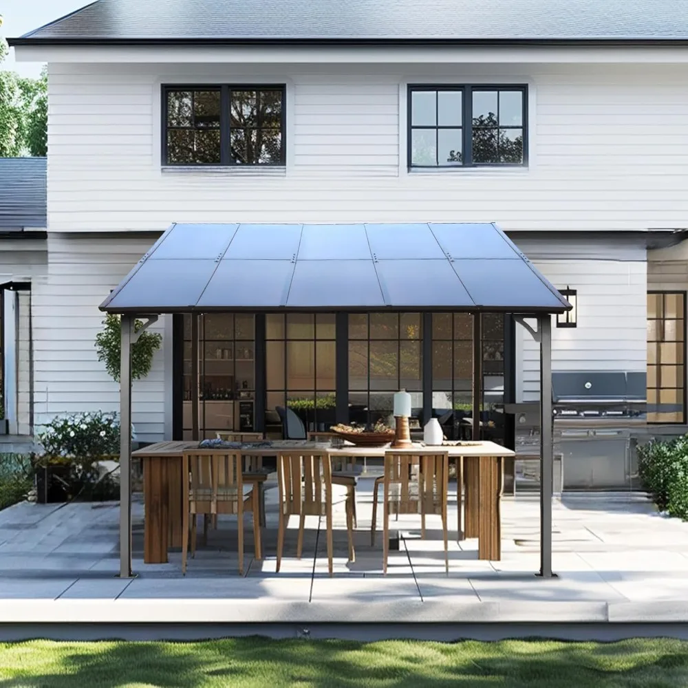 10 x 10 FT Outdoor Gazebo Pergola, Hardtop Lean to Metal Gazebo Canopy with Roof and Stable Frame, Wall-Mounted Heavy Duty
10 x 10 FT Outdoor Gazebo Pergola, Hardtop Lean to Metal Gazebo Canopy with Roof and Stable Frame, Wall-Mounted Heavy Duty