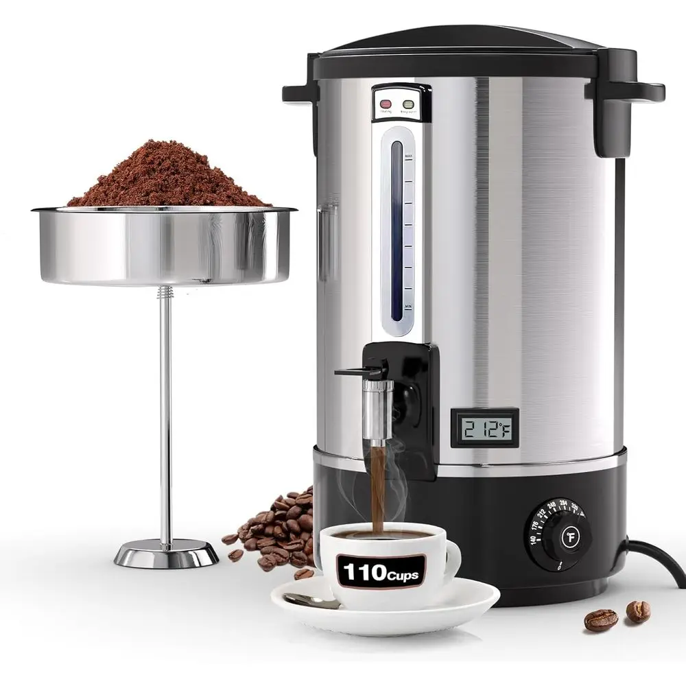 16L Electric Stainless Steel Beverage Dispenser with Thermometer, Ideal for 110 Cups - Perfect for Weddings, Parties, and Cateri
16L Electric Stainless Steel Beverage Dispenser with Thermometer, Ideal for 110 Cups - Perfect for Weddings, Parties, and Cateri