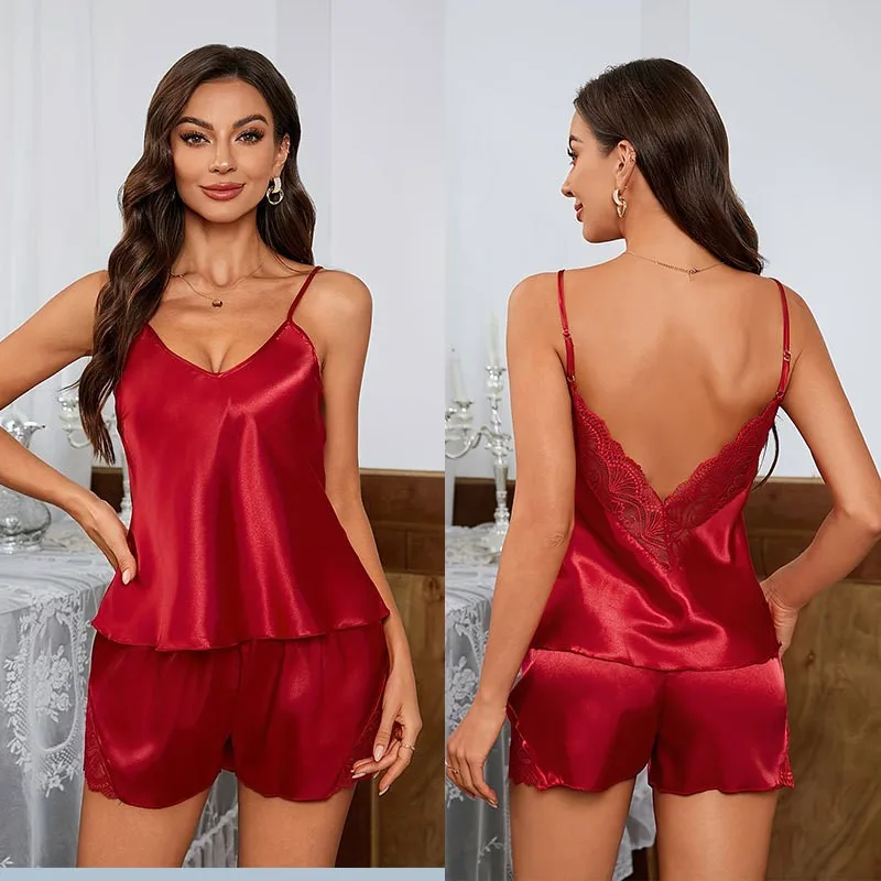 New Lace Backless Women's Lace Suspenders Temptation Sexy Pajamas Home Clothes Pajamas for Women
New Lace Backless Women's Lace Suspenders Temptation Sexy Pajamas Home Clothes Pajamas for Women