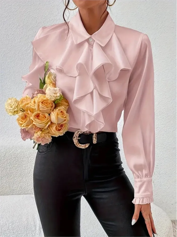 2024 Autumn Women's Clothing New Fashion Design With Ruffle Edge Layered Decoration Casual Comfortable Shirt For Women
2024 Autumn Women's Clothing New Fashion Design With Ruffle Edge Layered Decoration Casual Comfortable Shirt For Women