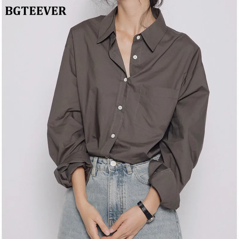 BGTEEVER Spring Loose Single-breasted Ladies Blouses Elegant Turn-down Collar Full Sleeve Women Shirts Tops
BGTEEVER Spring Loose Single-breasted Ladies Blouses Elegant Turn-down Collar Full Sleeve Women Shirts Tops