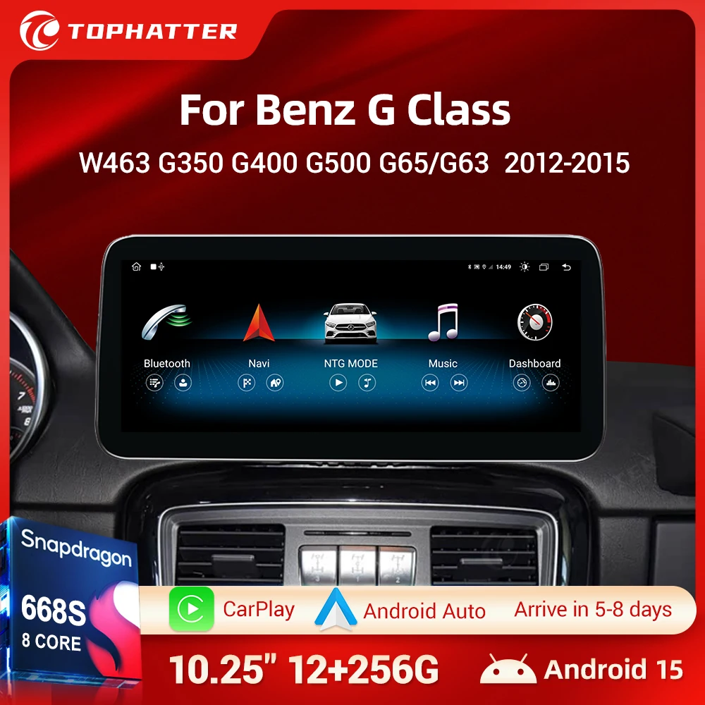 10.25'' Multimedia Player Android 15 Wireless CarPlay For Mercedes Benz G Class G500 G65 W463 Screen Android Auto Navigation GPS
10.25'' Multimedia Player Android 15 Wireless CarPlay For Mercedes Benz G Class G500 G65 W463 Screen Android Auto Navigation GPS