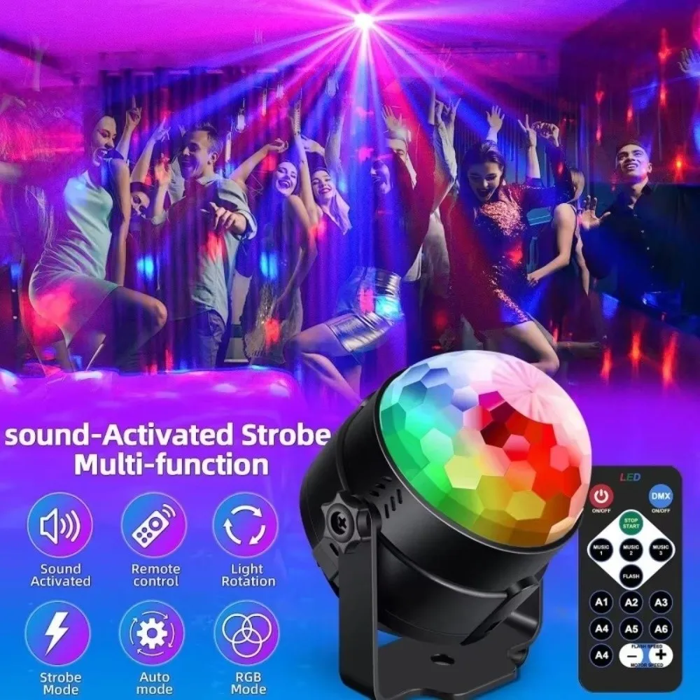 Mini Size Music Sync LED Light with Remote Control Multi-Color Changing Rotating Party Light Sound Activated
Mini Size Music Sync LED Light with Remote Control Multi-Color Changing Rotating Party Light Sound Activated
