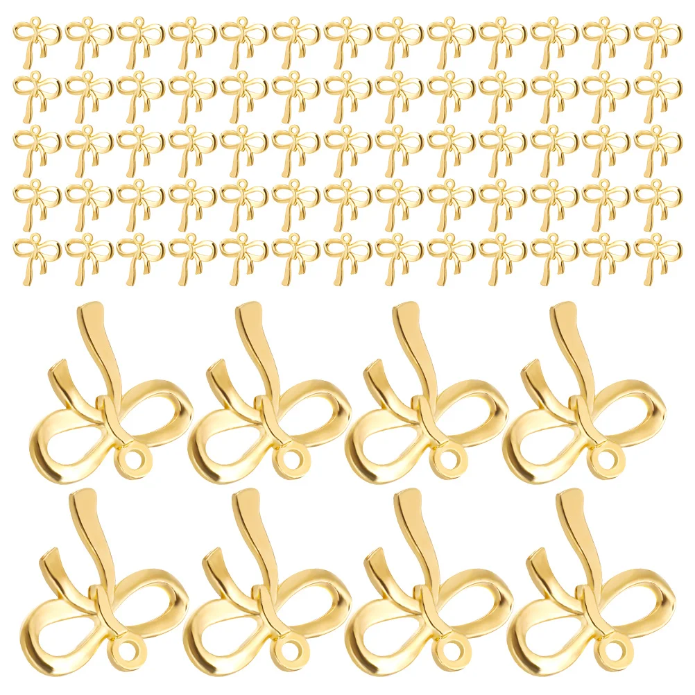 200 Pcs Alloy Jewelry Accessories Bow Charms Pendants for DIY Bracelets Necklaces Bookmarks Golden Decorations
200 Pcs Alloy Jewelry Accessories Bow Charms Pendants for DIY Bracelets Necklaces Bookmarks Golden Decorations