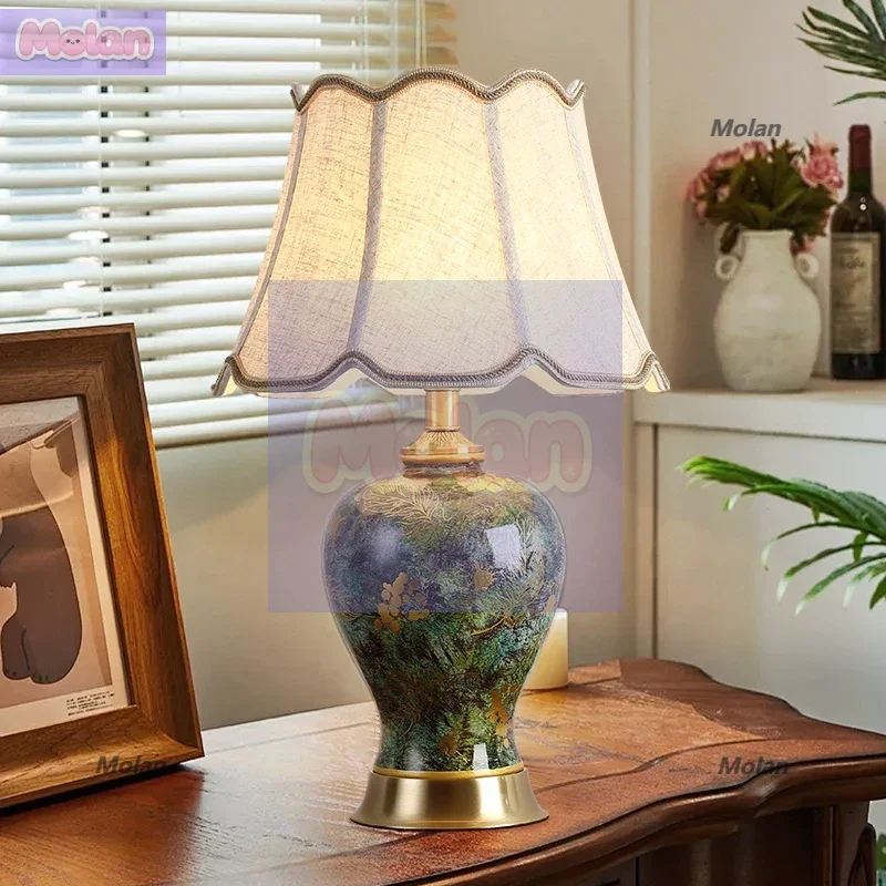 Liancheng Lighting All Copper Ceramic Desk Lamp American Retro Bedroom Bedside Lamp Chinese Villa High-end Luxury Desk Lamp
Liancheng Lighting All Copper Ceramic Desk Lamp American Retro Bedroom Bedside Lamp Chinese Villa High-end Luxury Desk Lamp