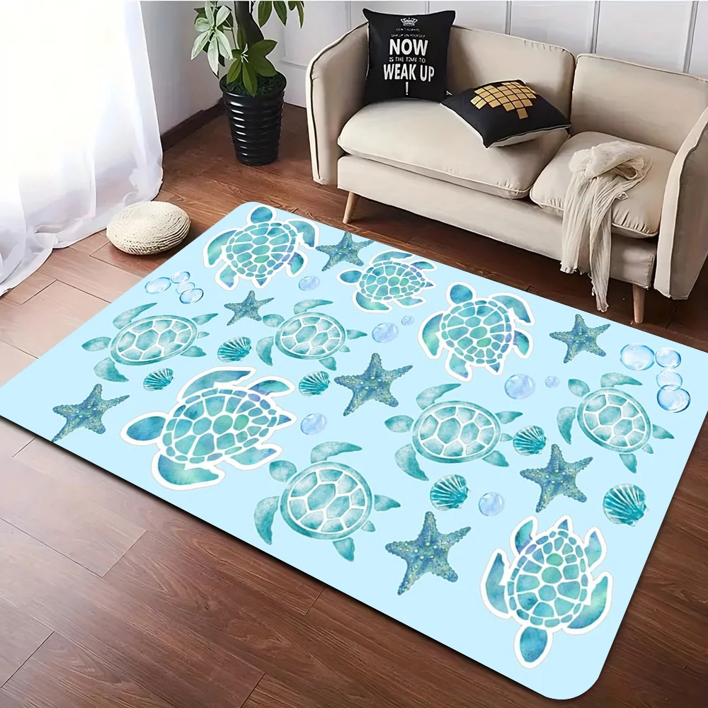 Artistic Blue Water Turtle Pattern Rug For Bedroom Living Room Floor Mat Soft Area Carpet Home Decoration
Artistic Blue Water Turtle Pattern Rug For Bedroom Living Room Floor Mat Soft Area Carpet Home Decoration