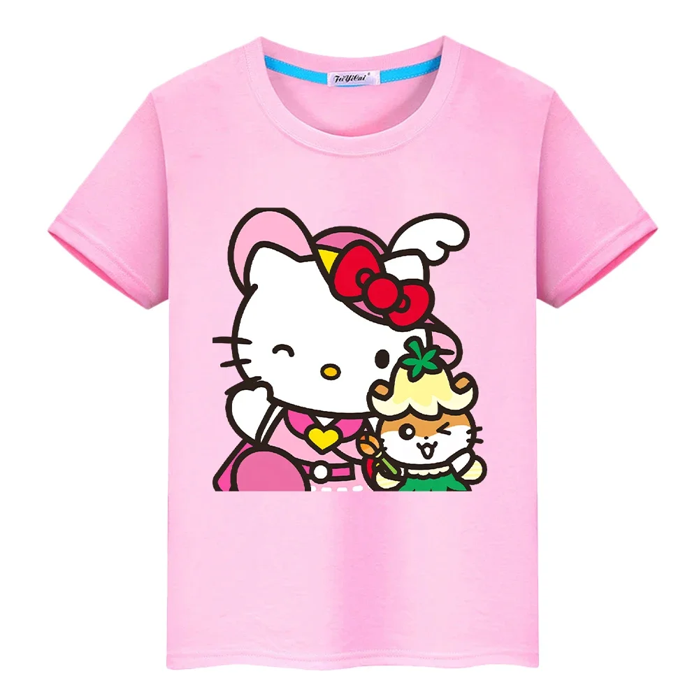 Sanrio Kawaii 100%Cotton t shirt for kids boy 10years anime Tops hello kitty Cute Short y2k one piece pride tshirt girls clothes
Sanrio Kawaii 100%Cotton t shirt for kids boy 10years anime Tops hello kitty Cute Short y2k one piece pride tshirt girls clothes