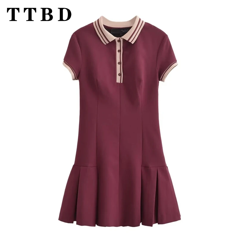TTBD 2024 New Autumn Women's Vintage Casual Short Sleeve Dress Solid Collar Chic Fashion Straight Dresses
TTBD 2024 New Autumn Women's Vintage Casual Short Sleeve Dress Solid Collar Chic Fashion Straight Dresses