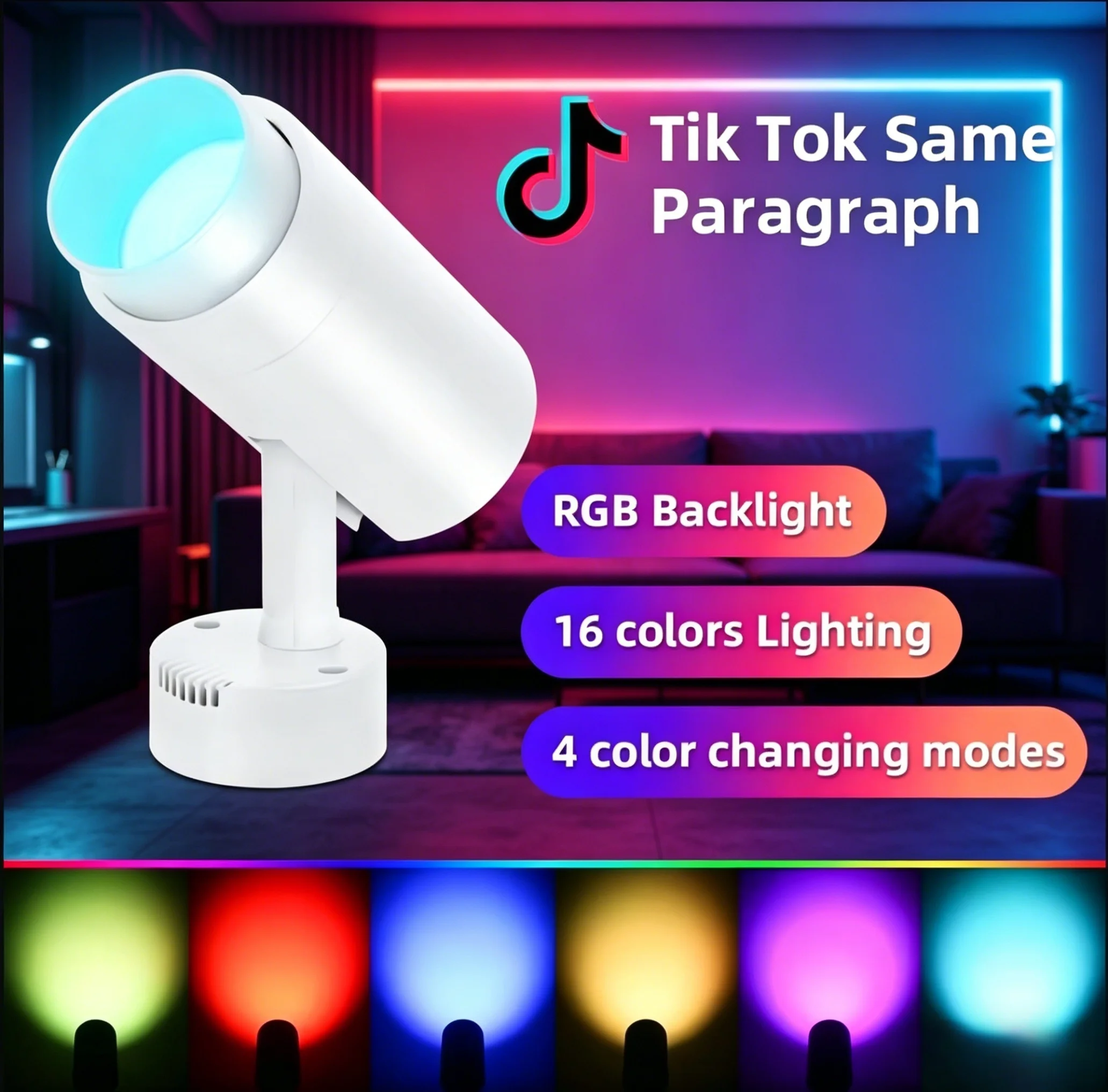 RGB LED Spotlight Stage Track Lamps 16 Colors Remote Control Adjustable Disco Party Lighting Rail for KTV Bar Dance Room
RGB LED Spotlight Stage Track Lamps 16 Colors Remote Control Adjustable Disco Party Lighting Rail for KTV Bar Dance Room