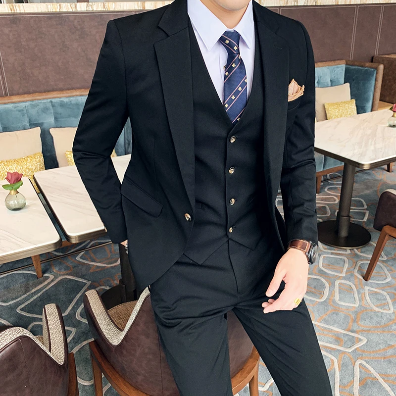 (Jacket+Vest+Pants) New British Twill Casual Suit 3-Piece Luxury Men's Business Suits Wedding Groom Classic High-Quality Tuxedo
(Jacket+Vest+Pants) New British Twill Casual Suit 3-Piece Luxury Men's Business Suits Wedding Groom Classic High-Quality Tuxedo