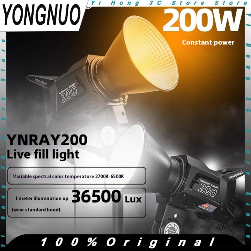 YONGNUO YNRAY200 Photography Light 200W COB Bi-Color 2500K-6500K Fill Light For Video Photography Studio Live Stream RAY200
YONGNUO YNRAY200 Photography Light 200W COB Bi-Color 2500K-6500K Fill Light For Video Photography Studio Live Stream RAY200
