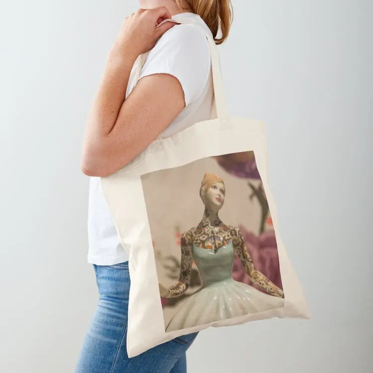 Tattooed Lady by Jessica Harrison at Banksy's Dismaland Tote Bag Eco bag reusable shopping bags Shopper bag Handbags
Tattooed Lady by Jessica Harrison at Banksy's Dismaland Tote Bag Eco bag reusable shopping bags Shopper bag Handbags