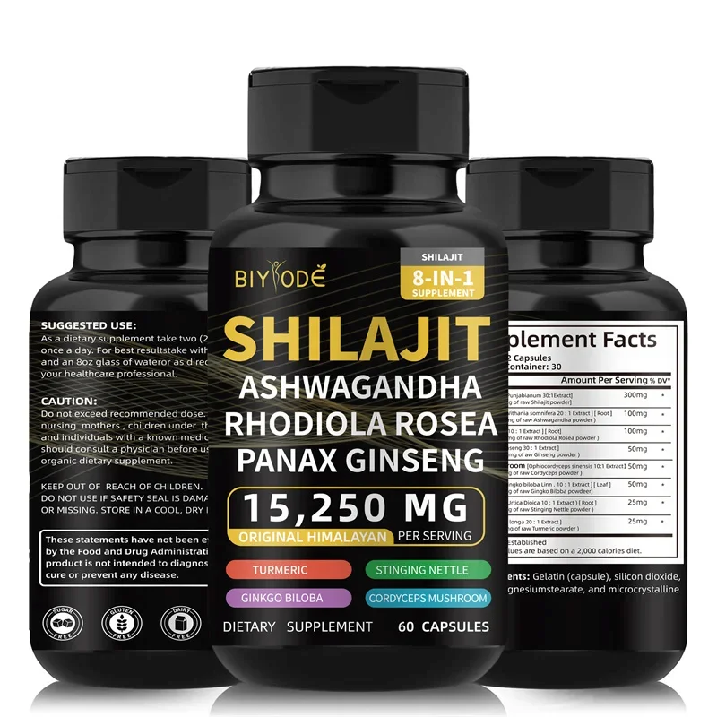 BIYODE Himalayan Pure Shilajit Capsules 15250mg Ashwagandha Supplement With Trace Minerals & Fulvic Acid For Energy
BIYODE Himalayan Pure Shilajit Capsules 15250mg Ashwagandha Supplement With Trace Minerals & Fulvic Acid For Energy