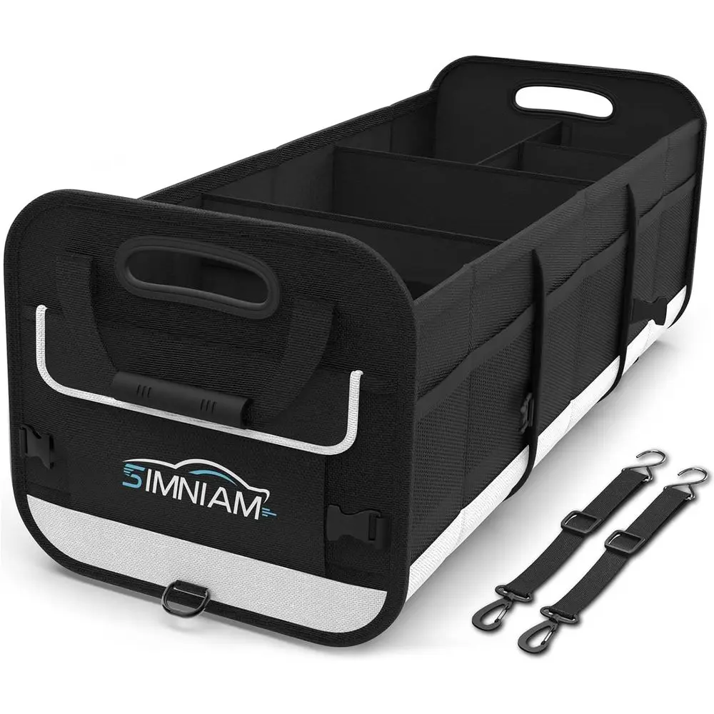 Car Trunk Organizer with 5 Compartments, Reinforced Handle, Securing Straps for SUV, Car, Truck, Minivan
Car Trunk Organizer with 5 Compartments, Reinforced Handle, Securing Straps for SUV, Car, Truck, Minivan