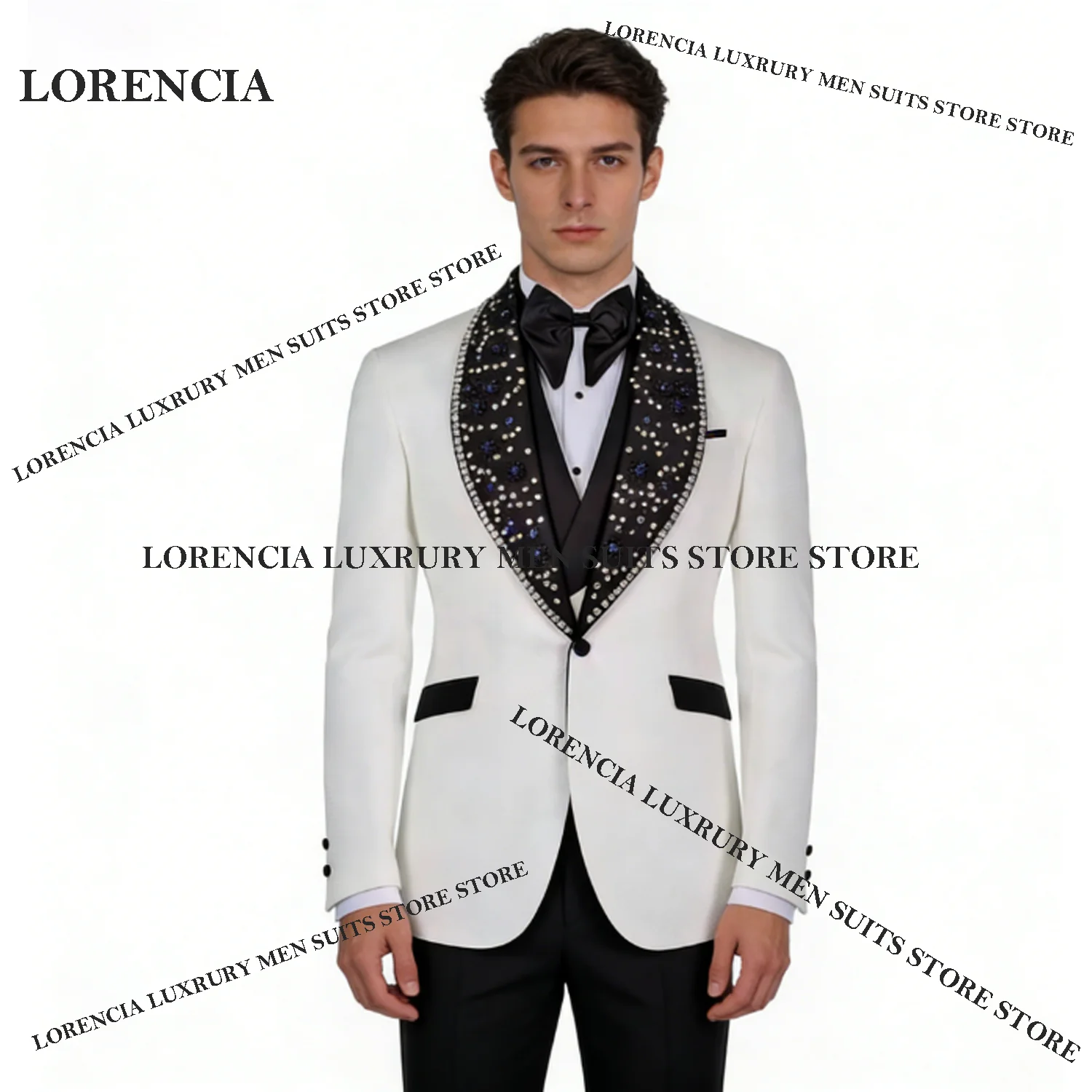 Elegant 2 Piece Set Wedding Tuxedos High End Crystal Velvet Men Suit Ornament Groom Male Blazers Slim Fit Ropa hombre Customized
Elegant 2 Piece Set Wedding Tuxedos High End Crystal Velvet Men Suit Ornament Groom Male Blazers Slim Fit Ropa hombre Customized