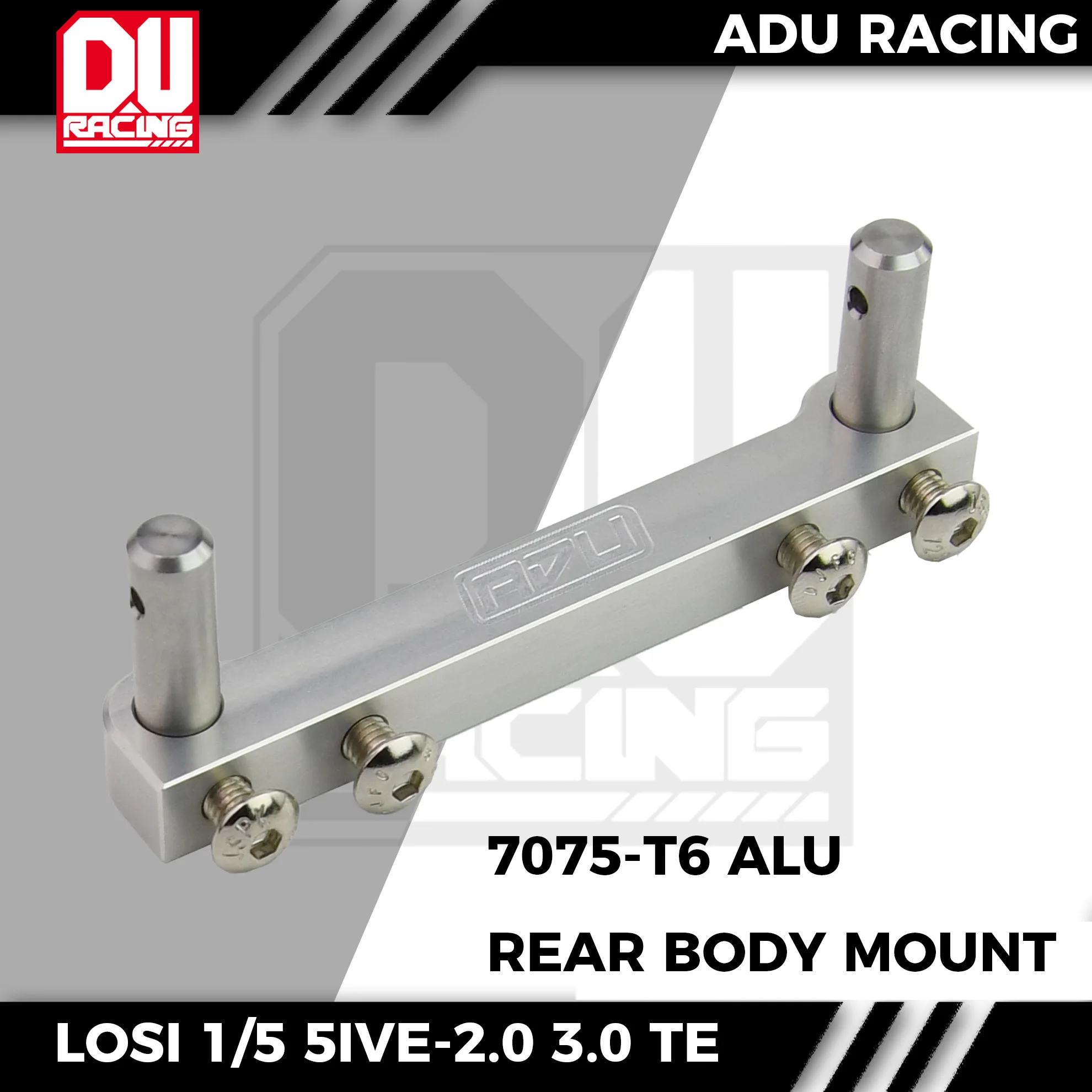 ADU RACING 7075-T6 ALU BODY MOUNT FOR LOSI 1/5 5IVE-T 2.0 3.0 TE
ADU RACING 7075-T6 ALU BODY MOUNT FOR LOSI 1/5 5IVE-T 2.0 3.0 TE