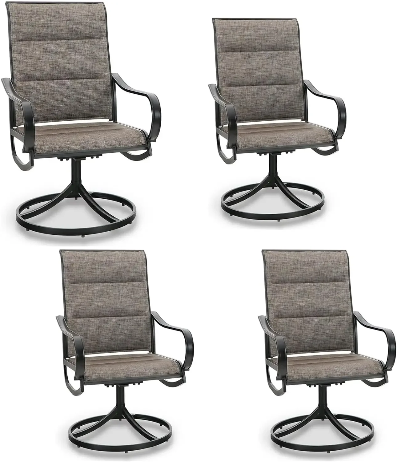 2/4 Pieces Patio Sling Padded Dining Swivel Chairs with Steel Metal Frame, Backyard Rocker Chairs Garden Outdoor Furniture
2/4 Pieces Patio Sling Padded Dining Swivel Chairs with Steel Metal Frame, Backyard Rocker Chairs Garden Outdoor Furniture