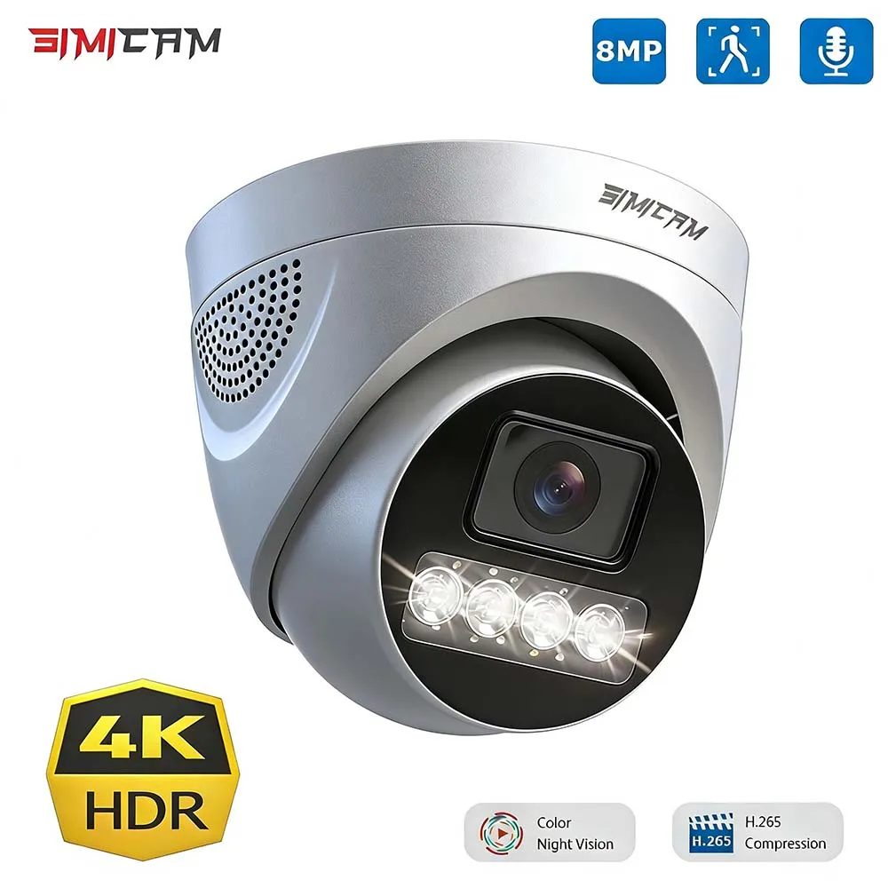IP PoE Security IP Cmaera Onvif H.265 4K 8MP/5MP/4MP Option Audio Dome Color Night Vision CCTV Video Surveillance Camera For NVR
IP PoE Security IP Cmaera Onvif H.265 4K 8MP/5MP/4MP Option Audio Dome Color Night Vision CCTV Video Surveillance Camera For NVR