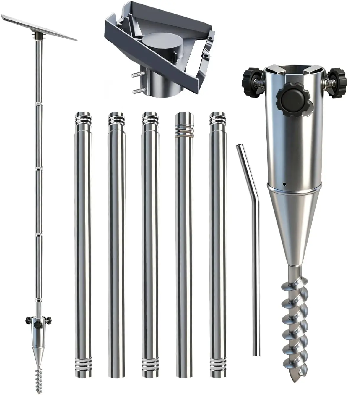 10FT Ground Pole Mount Kit with 1.5'' Diameter, Pipe Adapter and No Dig Anchor for Durable Installation
10FT Ground Pole Mount Kit with 1.5'' Diameter, Pipe Adapter and No Dig Anchor for Durable Installation