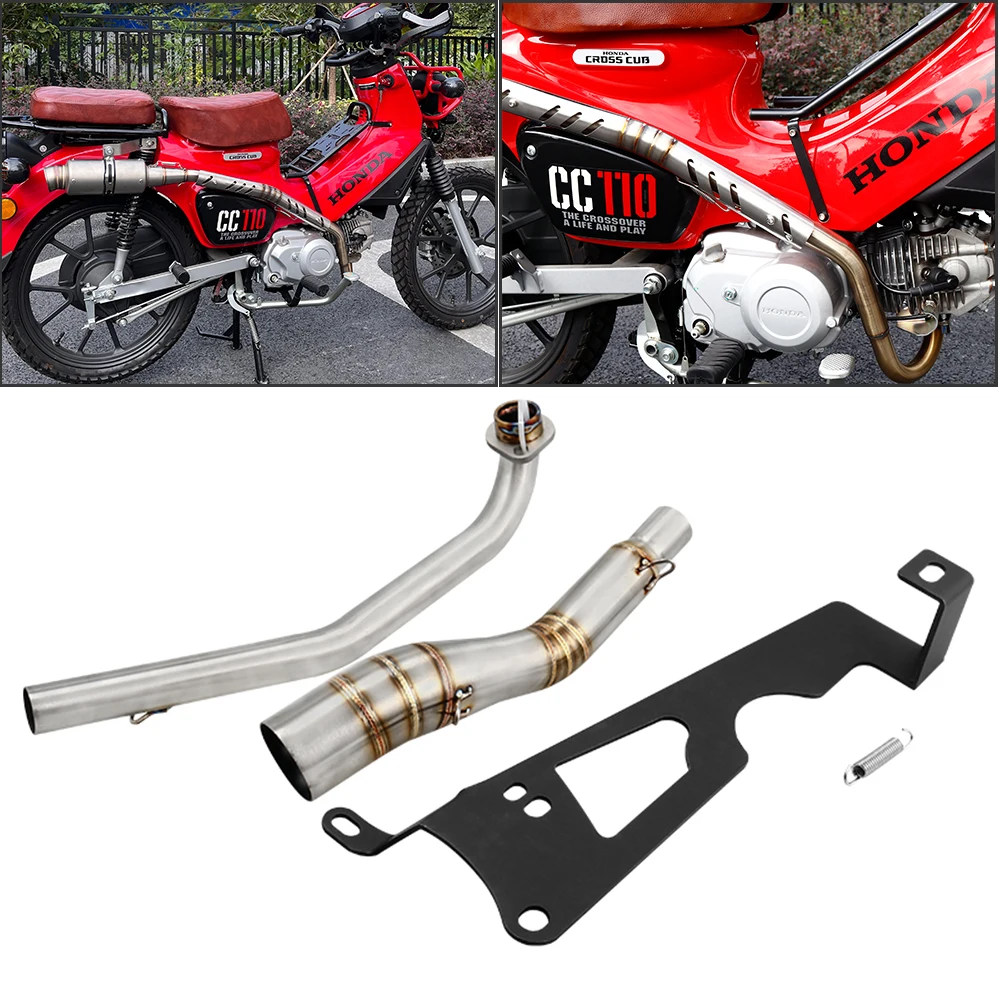 Motorcycle Exhaust System Modified Side Row Full Section Front Link Pipe Muffler For HONDA Cub 110 Cub110 CC110 2018-2023
Motorcycle Exhaust System Modified Side Row Full Section Front Link Pipe Muffler For HONDA Cub 110 Cub110 CC110 2018-2023