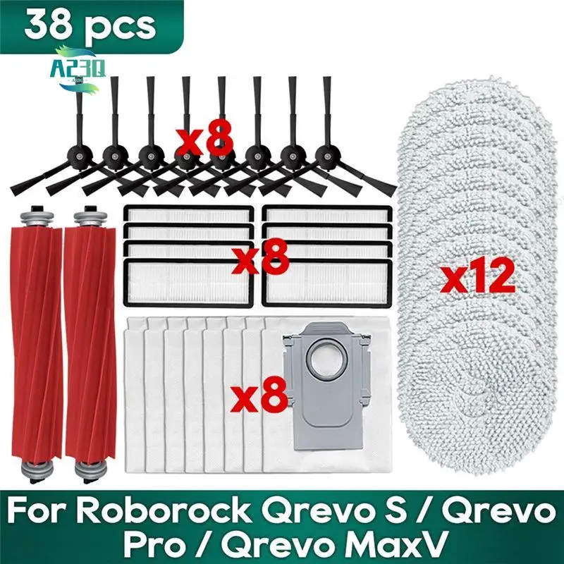 A23Q-For Roborock Qrevo Pro/ Qrevo Maxv/ Qrevo S Robot Vacuum Cleaner Main Side Brush Hepa Filter Mop Cloth Dust Bags Parts
A23Q-For Roborock Qrevo Pro/ Qrevo Maxv/ Qrevo S Robot Vacuum Cleaner Main Side Brush Hepa Filter Mop Cloth Dust Bags Parts