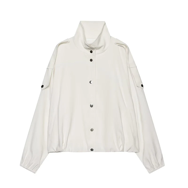 YENKYE New 2026 Women High Collar Bomber Jacket Snap Button Front Elastic Cuff & Hem Loose Utility Outerwear
YENKYE New 2026 Women High Collar Bomber Jacket Snap Button Front Elastic Cuff & Hem Loose Utility Outerwear