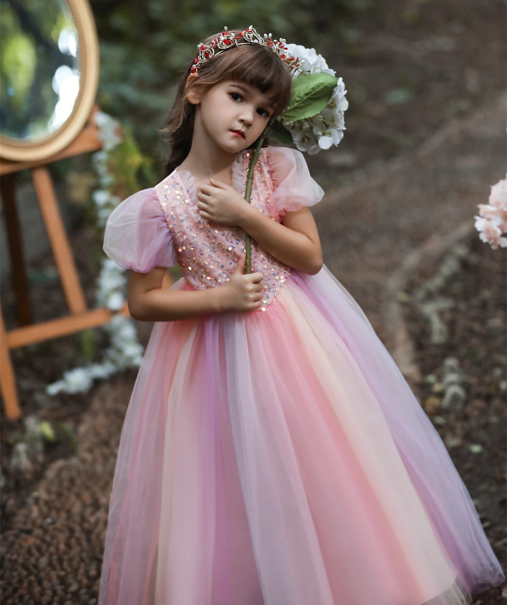 Christmas Children Family Costume Girls of 14 Years Sequins Rainbow Evening Dress Summer Princess Prom Dresses
Christmas Children Family Costume Girls of 14 Years Sequins Rainbow Evening Dress Summer Princess Prom Dresses