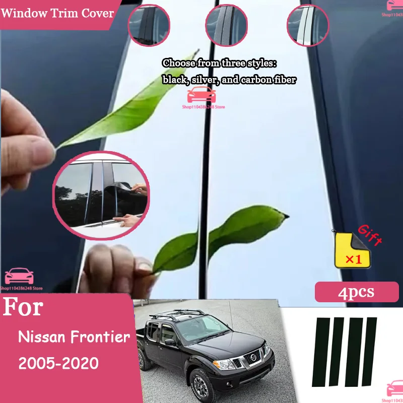 For Nissan Frontier 2005-2020 Glossy Carbon Fiber Black Silver Car Door Window Center BC Pillar Center Pillar Trim PC Sticker
For Nissan Frontier 2005-2020 Glossy Carbon Fiber Black Silver Car Door Window Center BC Pillar Center Pillar Trim PC Sticker