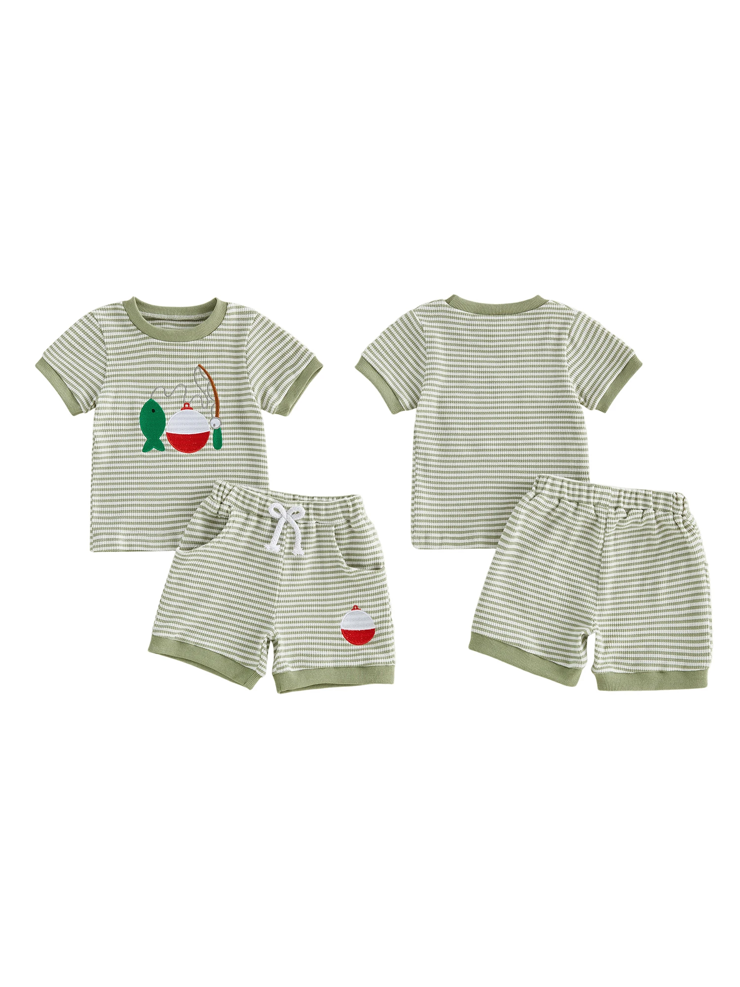 Cute Toddler Boys Summer Outfits with Fun Shark Print Short Sleeve Round Neck Tops and Shorts Set for Playtime
Cute Toddler Boys Summer Outfits with Fun Shark Print Short Sleeve Round Neck Tops and Shorts Set for Playtime