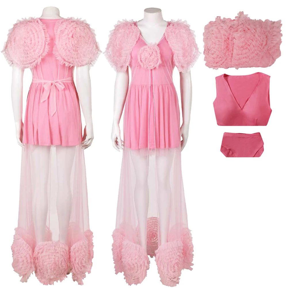 Witch Glinda Cosplay Fantasia Pink Pajama Set Costume Disguise For Female Women Adult Halloween Carnival Party Suit
Witch Glinda Cosplay Fantasia Pink Pajama Set Costume Disguise For Female Women Adult Halloween Carnival Party Suit