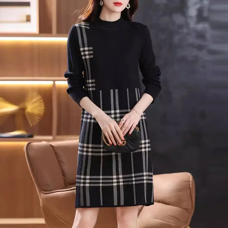 Women's Clothing Printing Long Sleeve Pullovers O-neck Ladies Vintage Autumn Winter Thin Patchwork Plaid Dresses Plaid 2023 New
Women's Clothing Printing Long Sleeve Pullovers O-neck Ladies Vintage Autumn Winter Thin Patchwork Plaid Dresses Plaid 2023 New