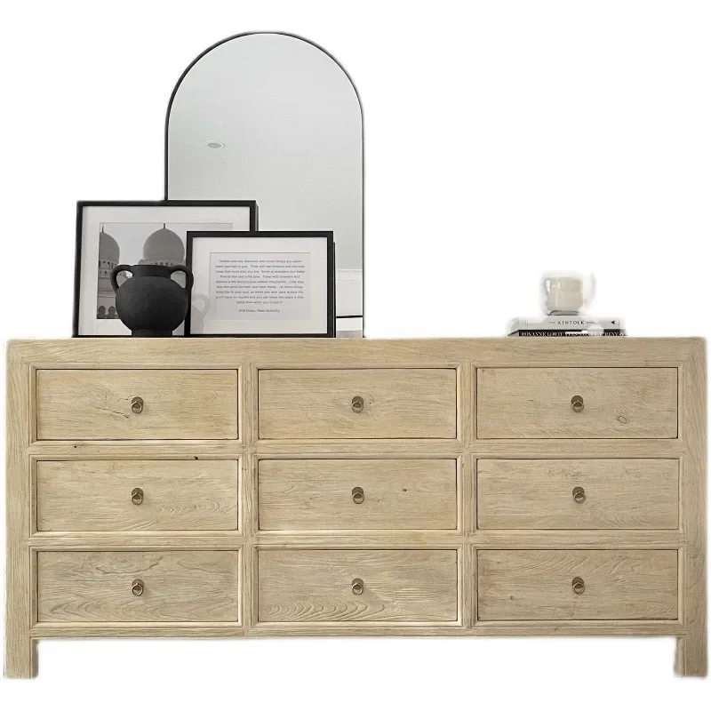 New Chinese solid wood dining side cabinet nine drawer living room locker log color American country corridor cabinet
New Chinese solid wood dining side cabinet nine drawer living room locker log color American country corridor cabinet
