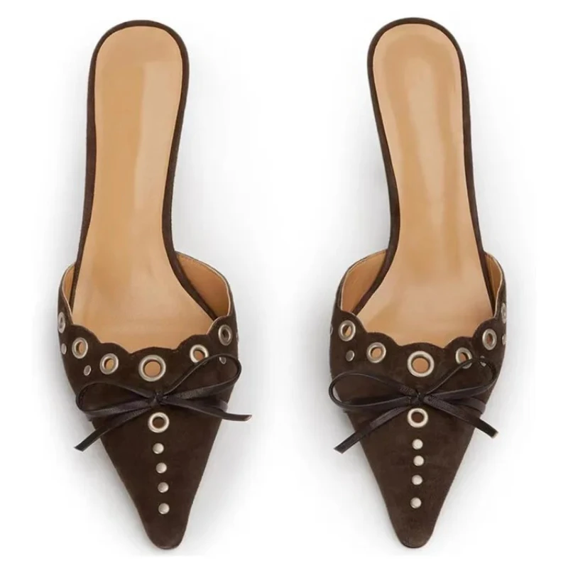 Fashion Rivet Pointed Toe Women Pumps Mules Low Thin Heel Slip on Woman Heels Shoes Pumps for Women
Fashion Rivet Pointed Toe Women Pumps Mules Low Thin Heel Slip on Woman Heels Shoes Pumps for Women