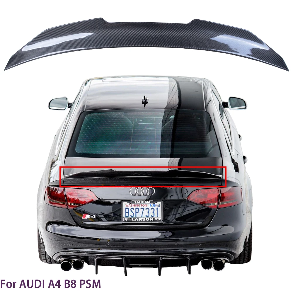 For AUDI A4 B8 Sedan PSM Style Carbon fiber Rear Spoiler Trunk wing 2008-2011
For AUDI A4 B8 Sedan PSM Style Carbon fiber Rear Spoiler Trunk wing 2008-2011