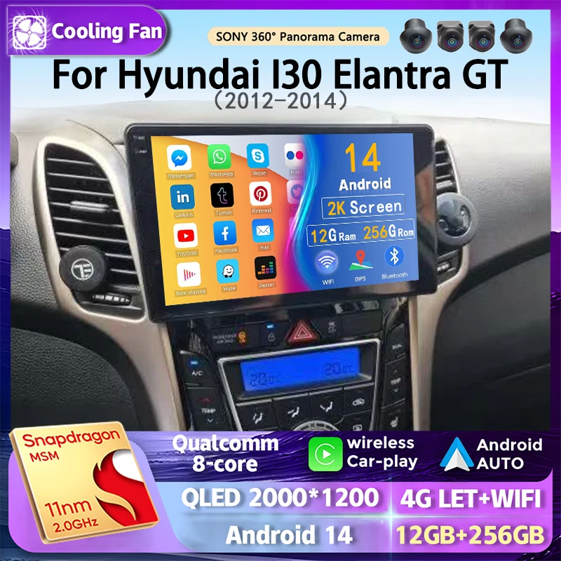 Android 14 Carplay Car Radio For Hyundai I30 Elantra GT 2012 2013 2014 - 2017 Navigation GPS Multimedia Player stereo wifi+4G BT
Android 14 Carplay Car Radio For Hyundai I30 Elantra GT 2012 2013 2014 - 2017 Navigation GPS Multimedia Player stereo wifi+4G BT