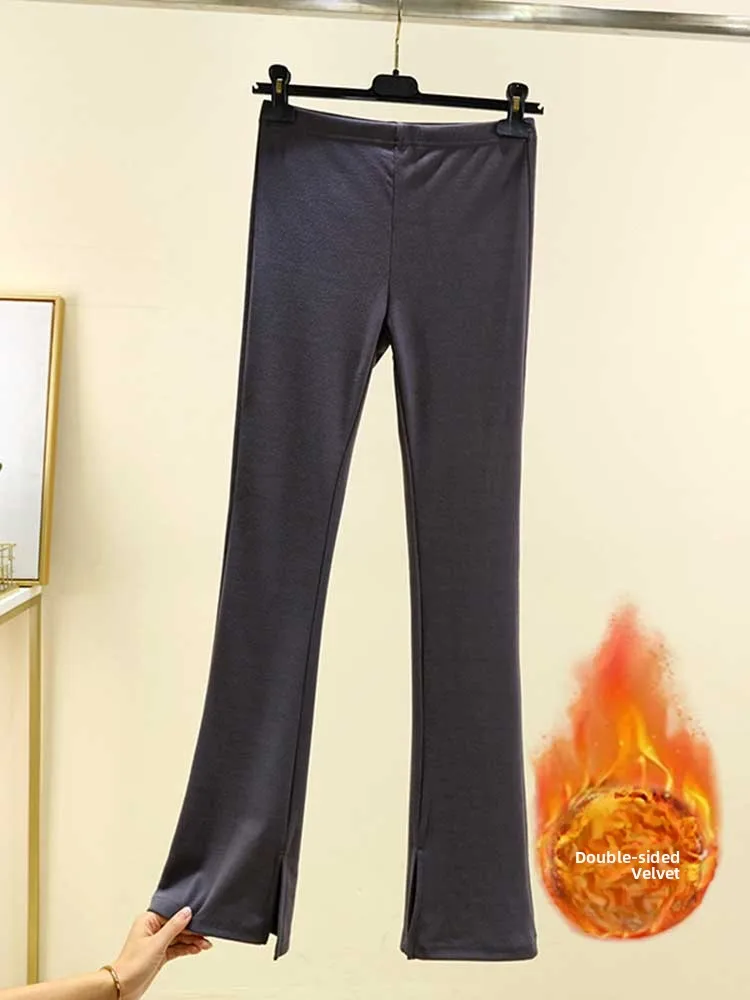 Women's Casual Flared Pants Double Sided Fleece Wide Leg Slimming Straight Cut Winter Outerwear Compatible with Any Top
Women's Casual Flared Pants Double Sided Fleece Wide Leg Slimming Straight Cut Winter Outerwear Compatible with Any Top
