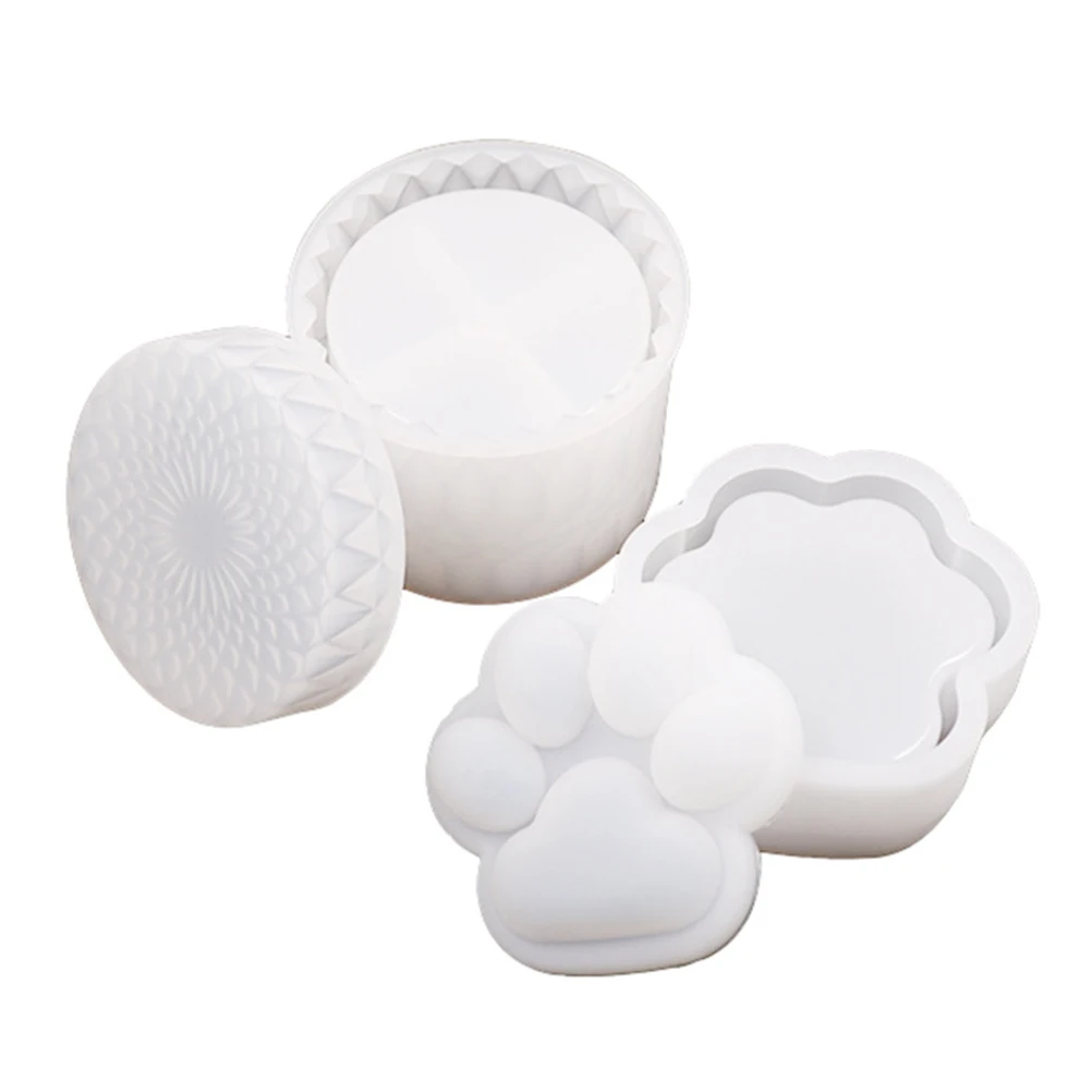 2 Sets Silicone Storage Box Mold Box Mold Silicone Cat Paw High Transparency Flexible DIY Crafts Storage Boxes White Container
2 Sets Silicone Storage Box Mold Box Mold Silicone Cat Paw High Transparency Flexible DIY Crafts Storage Boxes White Container