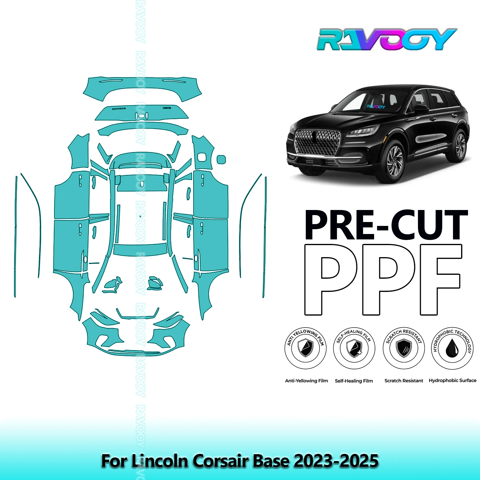 8.5Mil Precut PPF Paint Protection Film Full Vehicle For Lincoln Corsair Base 2023-2025
8.5Mil Precut PPF Paint Protection Film Full Vehicle For Lincoln Corsair Base 2023-2025