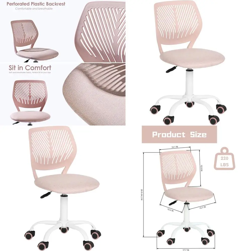 Colorful Mesh Padded Swivel Chair, Adjustable Height Desk Chair for Study and Computer Use for Teens (Pink)
Colorful Mesh Padded Swivel Chair, Adjustable Height Desk Chair for Study and Computer Use for Teens (Pink)