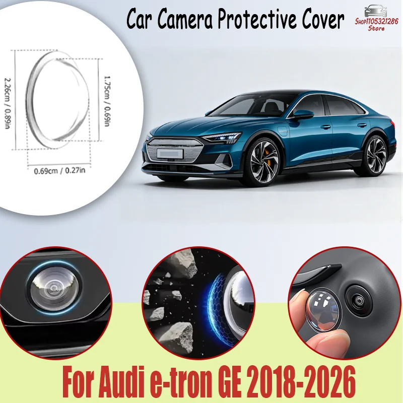 For Audi e-tron GE 2018-2026 360 Reverse Camera Lens Protector, Anti-Scratch PC Clear Sticker, Waterproof Dustproof Auto